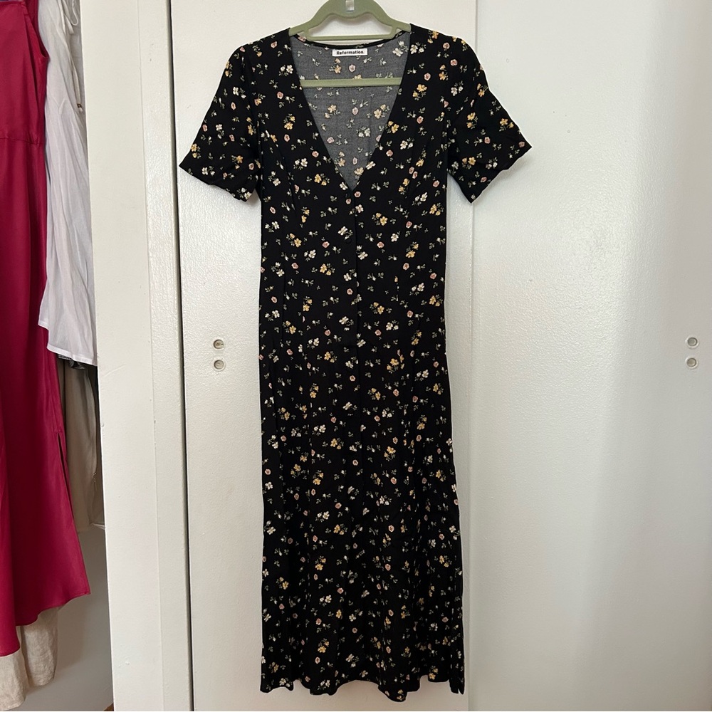 Reformation floral midi dress
